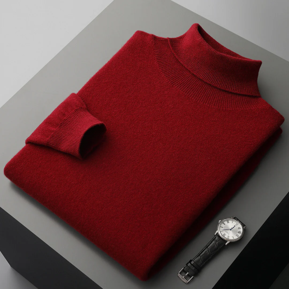 Cagliari| Jersey de cuello alto de lana merino