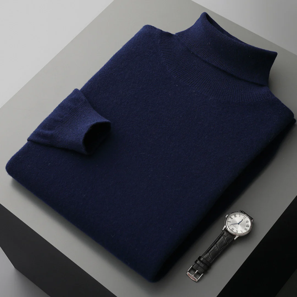 Cagliari| Jersey de cuello alto de lana merino