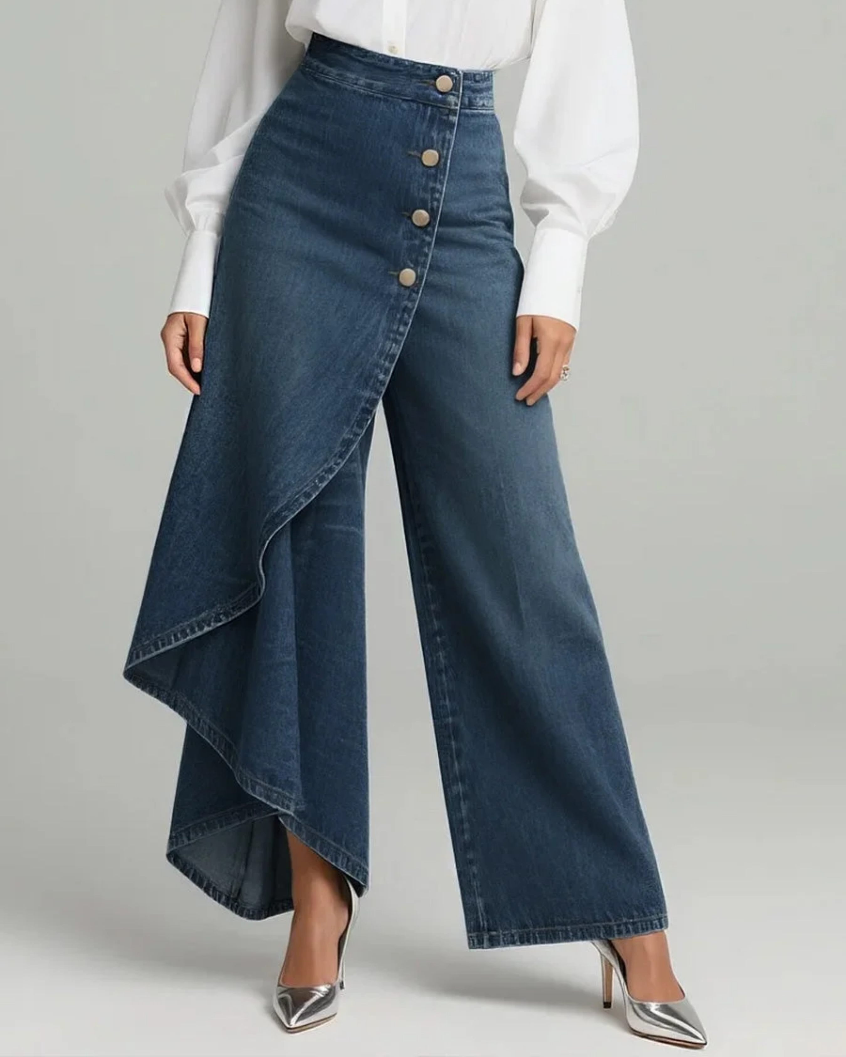 Calvra | Pantalones de mezclilla envolventes