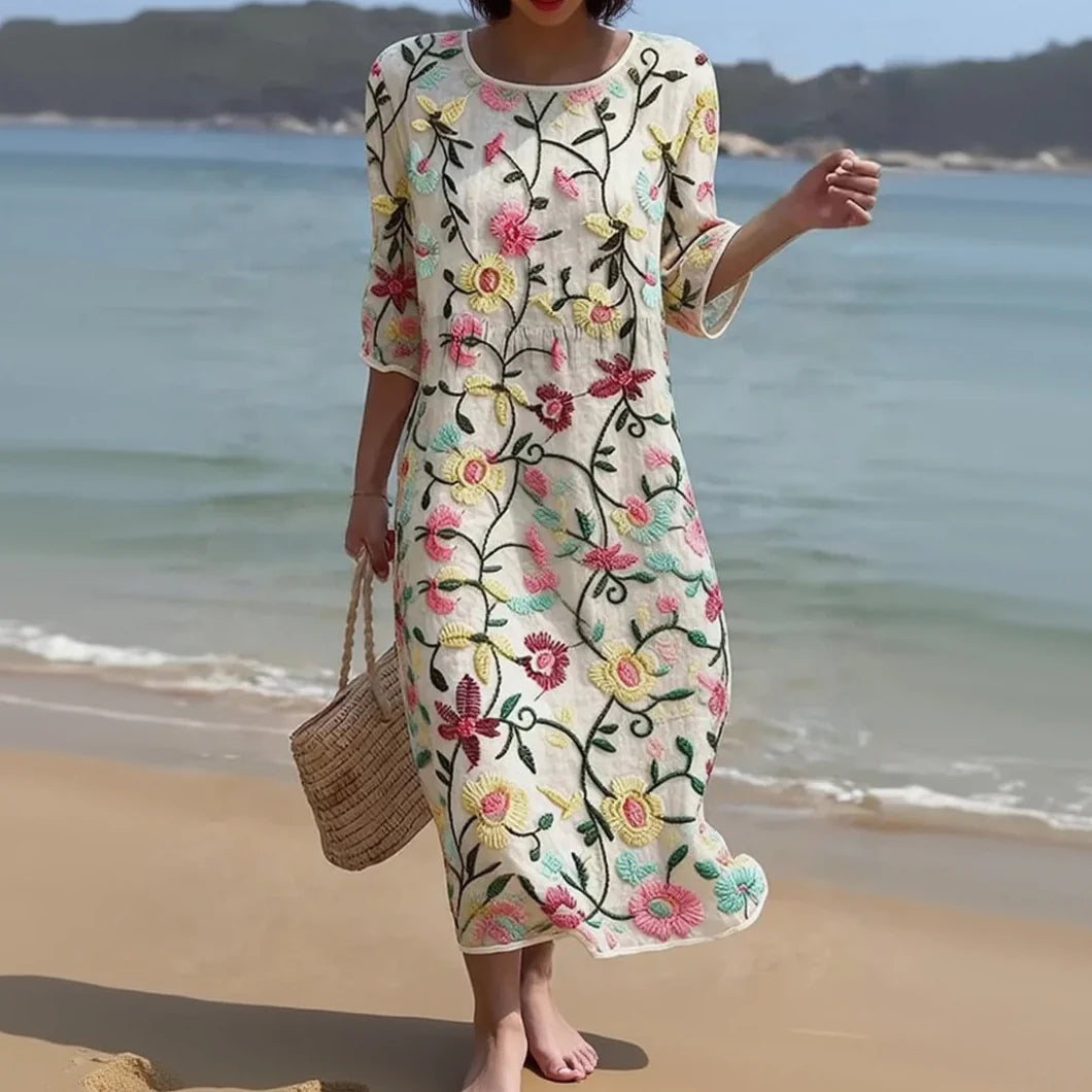 ALGHERO – Vestido de Mujer con Bordados Florales