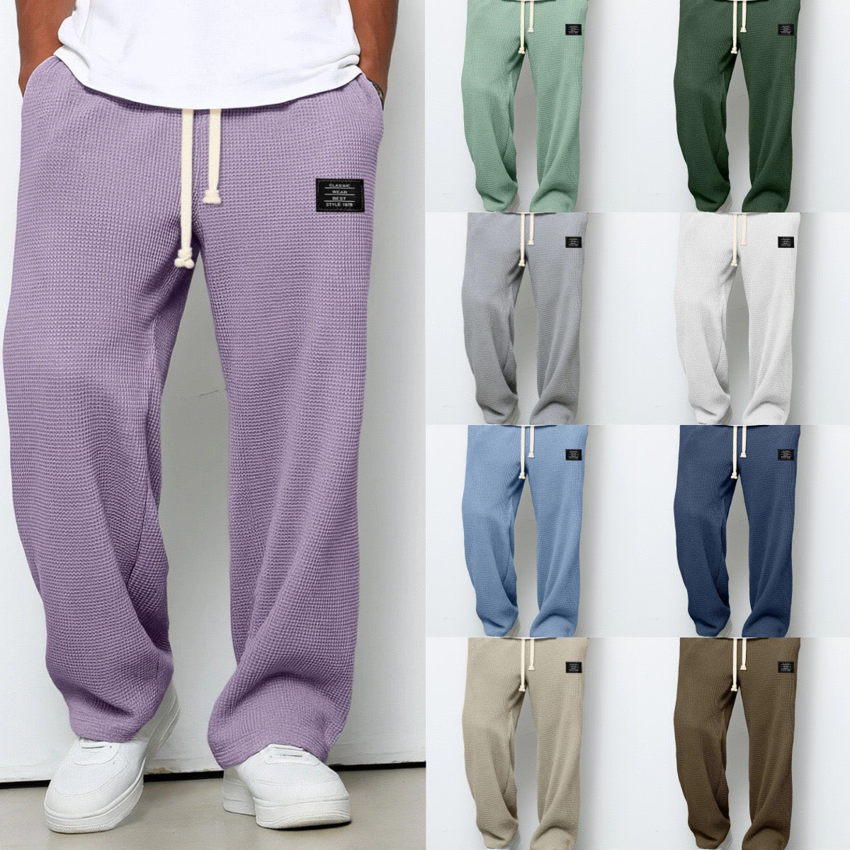 Lorenzo | Pantalones Anchos con Textura de Panal