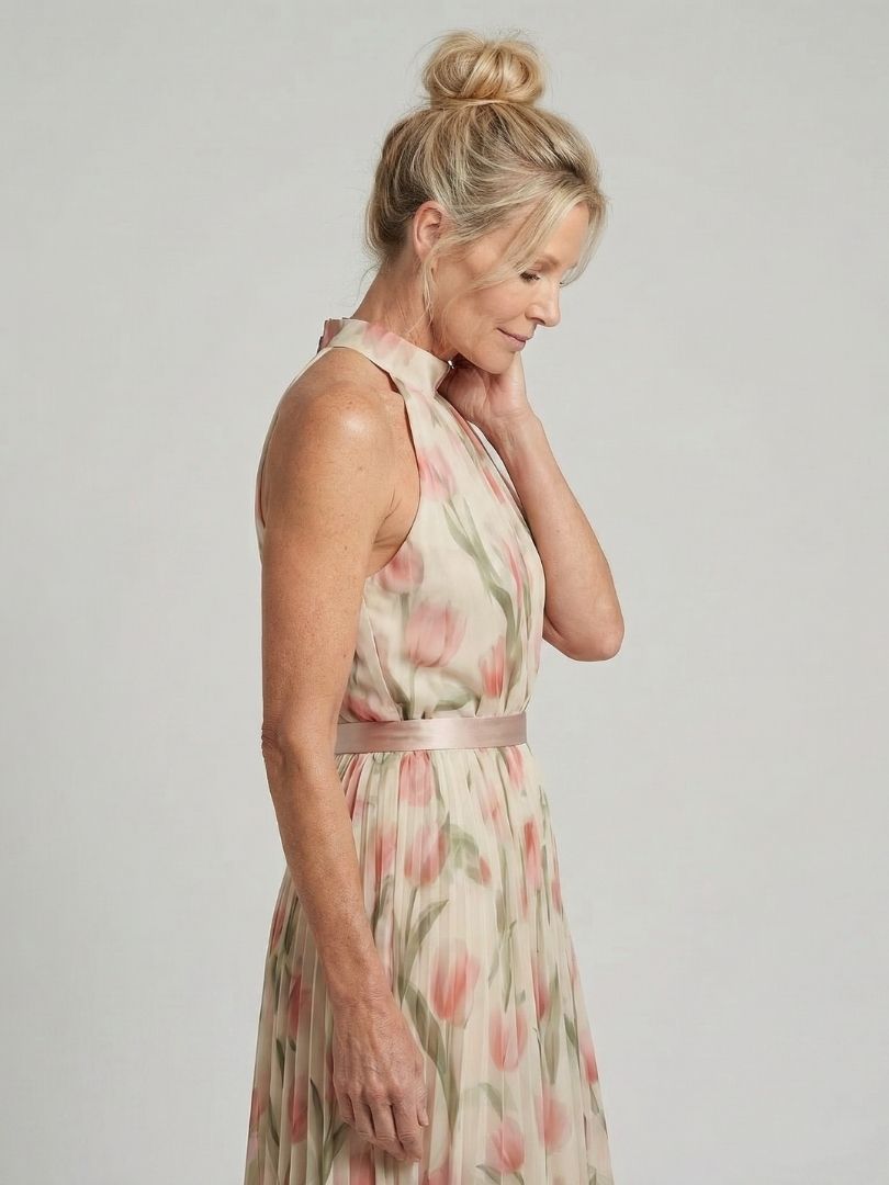 Reyna | Vestido midi halter floral