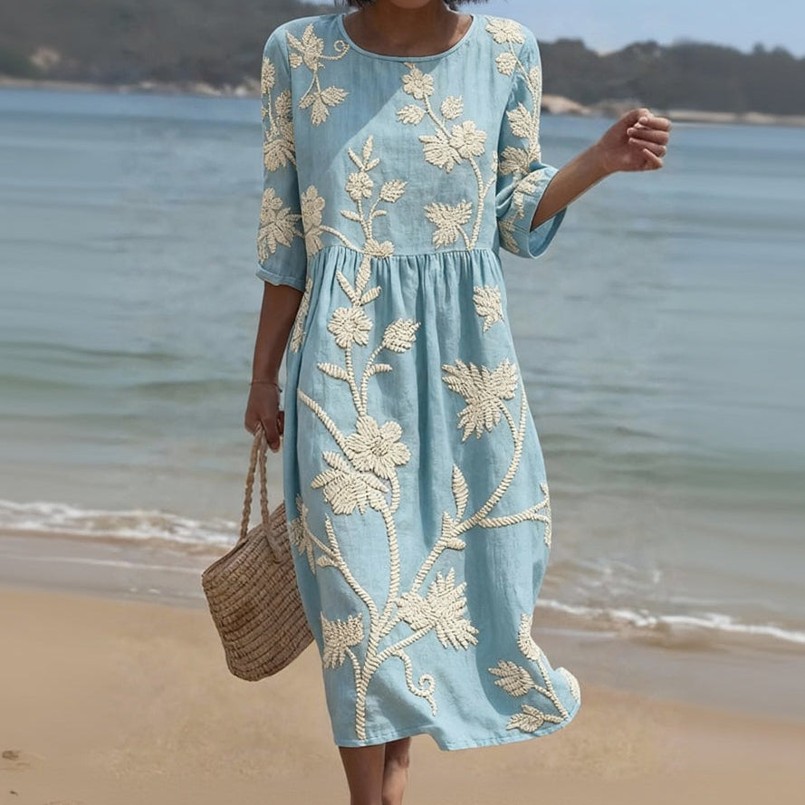 ALGHERO – Vestido de Mujer con Bordados Florales