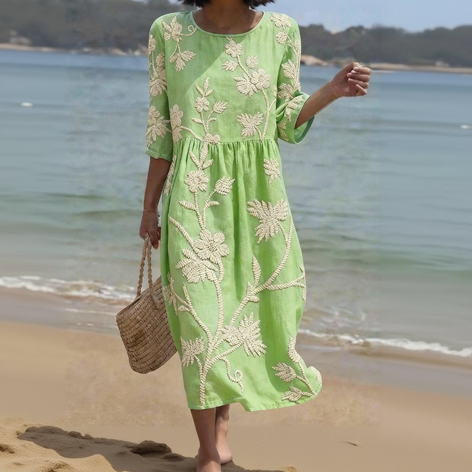 ALGHERO – Vestido de Mujer con Bordados Florales