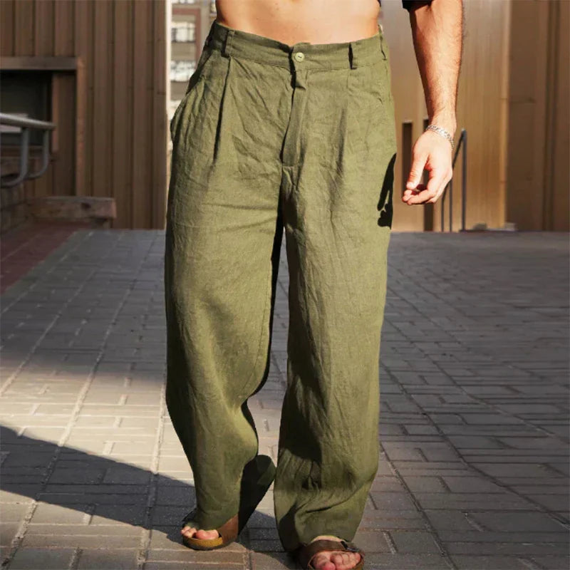 LUCIANO | Pantalón de lino ancho