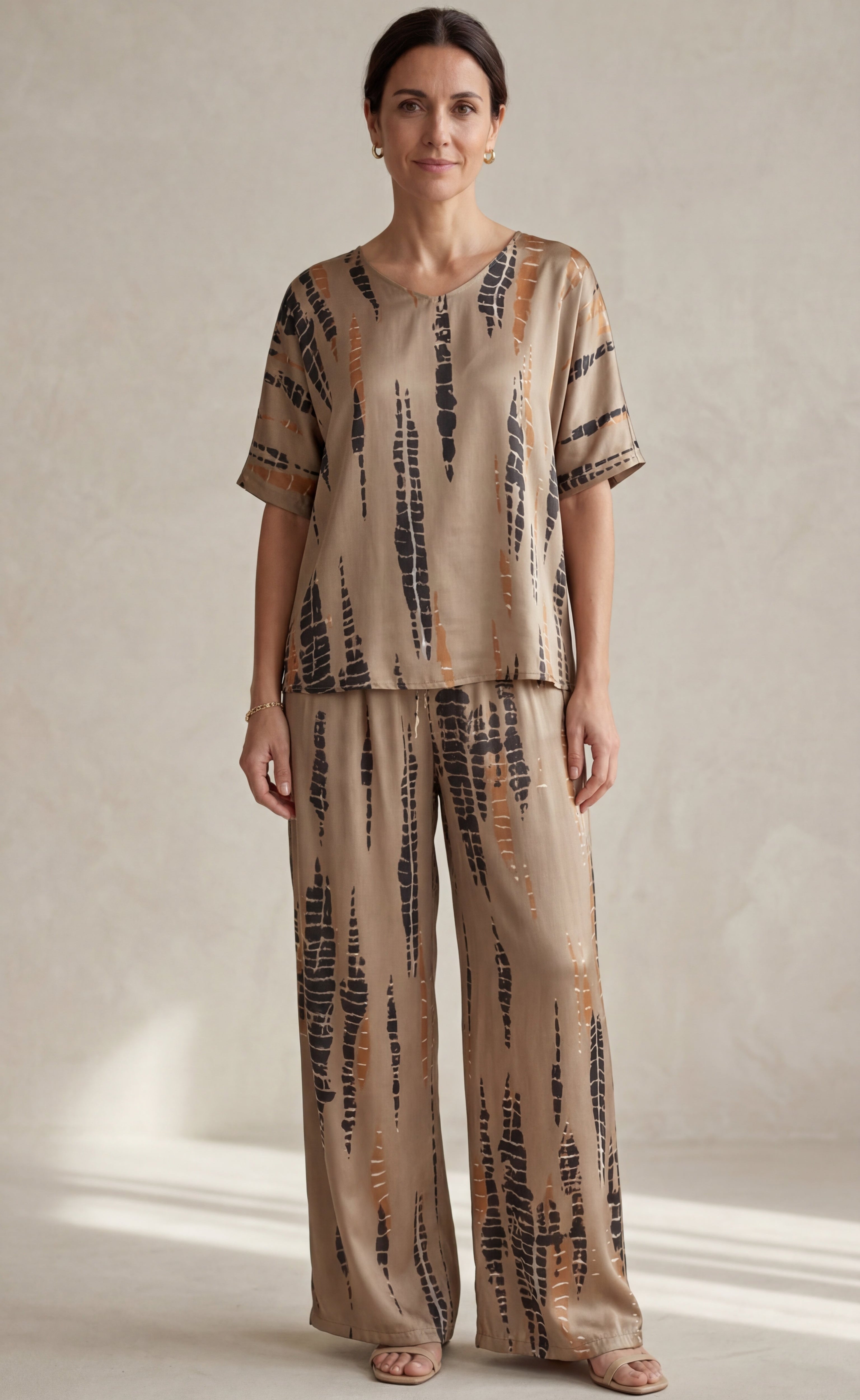 Marie – Conjunto estampado de dos piezas