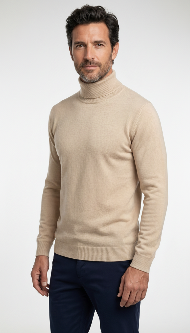 Cagliari| Jersey de cuello alto de lana merino