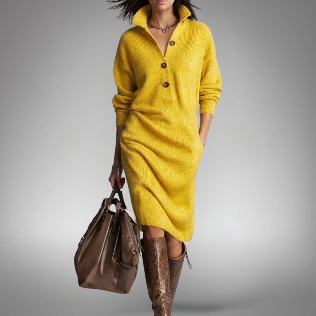 Constance™ | Vestido de punto suave con botones