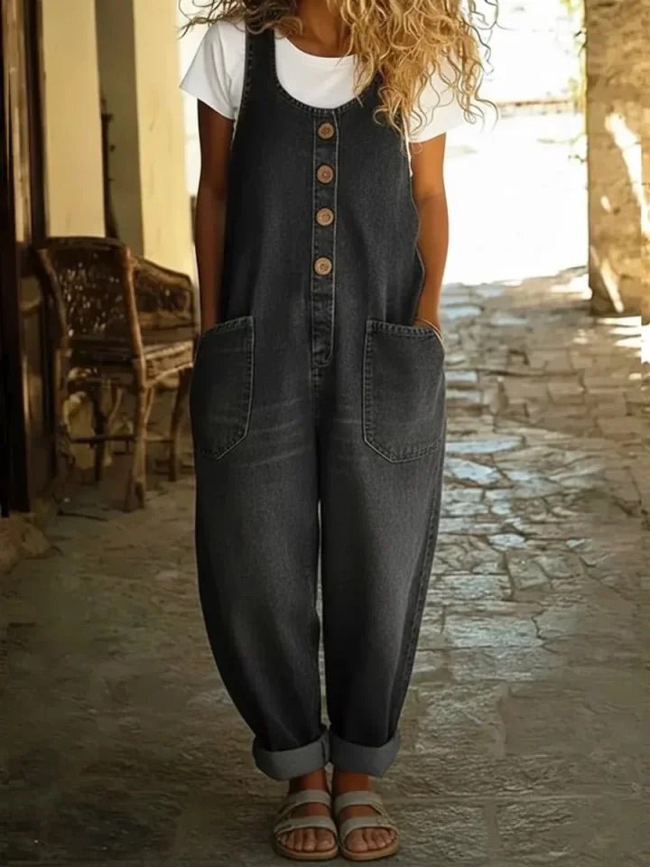 Saylor | Overoles de Denim de Algodón Lavado Vintage