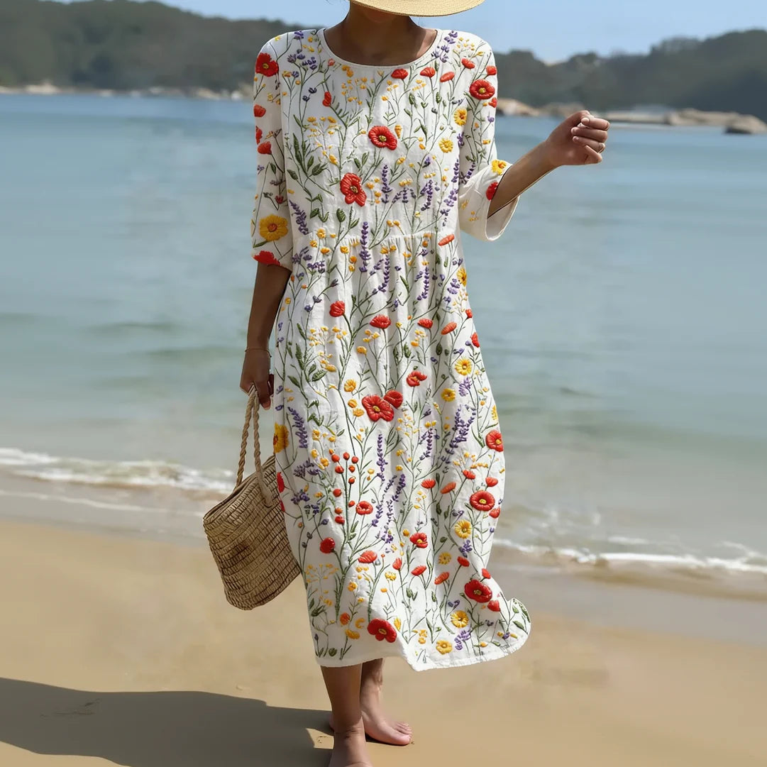 ALGHERO – Vestido de Mujer con Bordados Florales