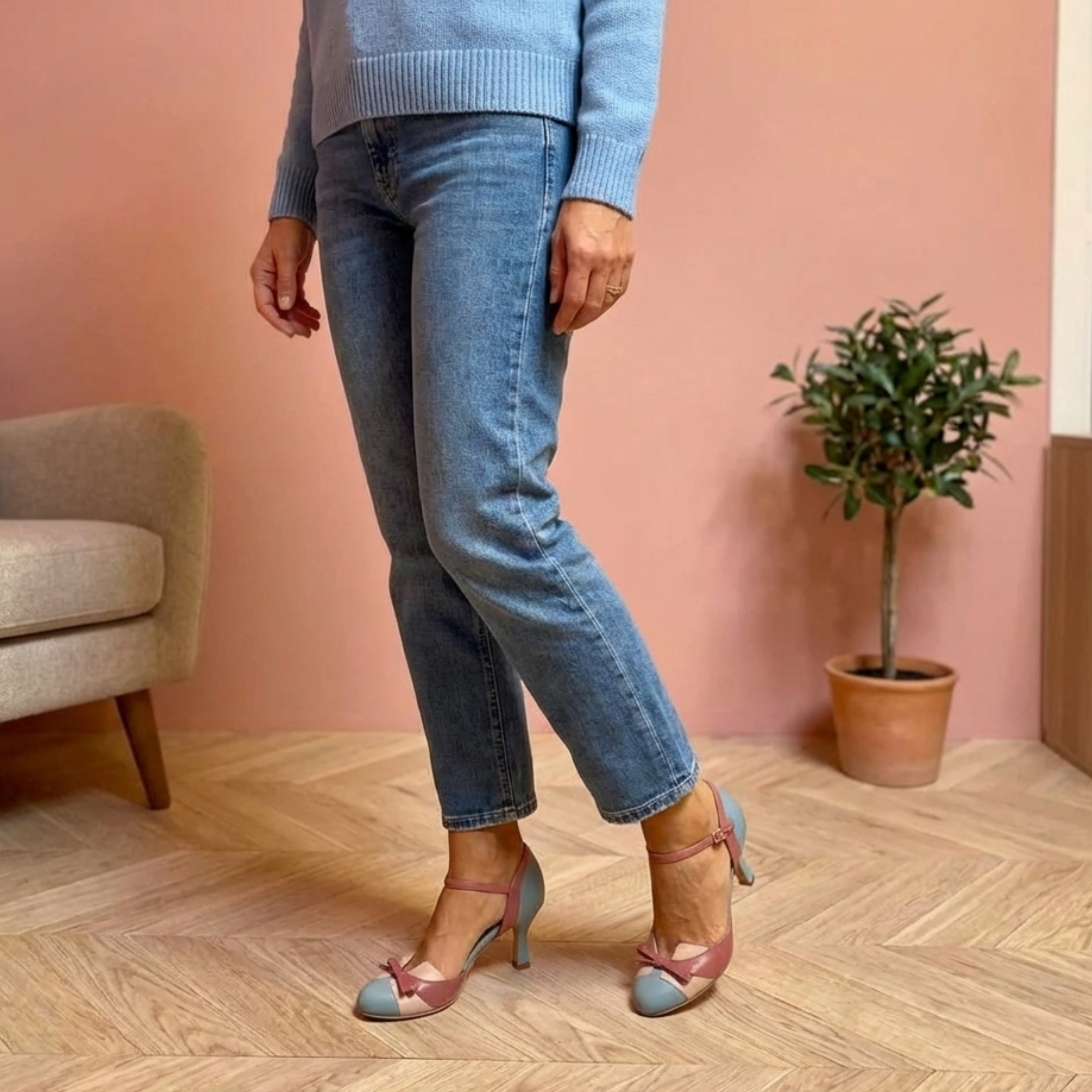 Sandalias de tacón ortopédicas vintage