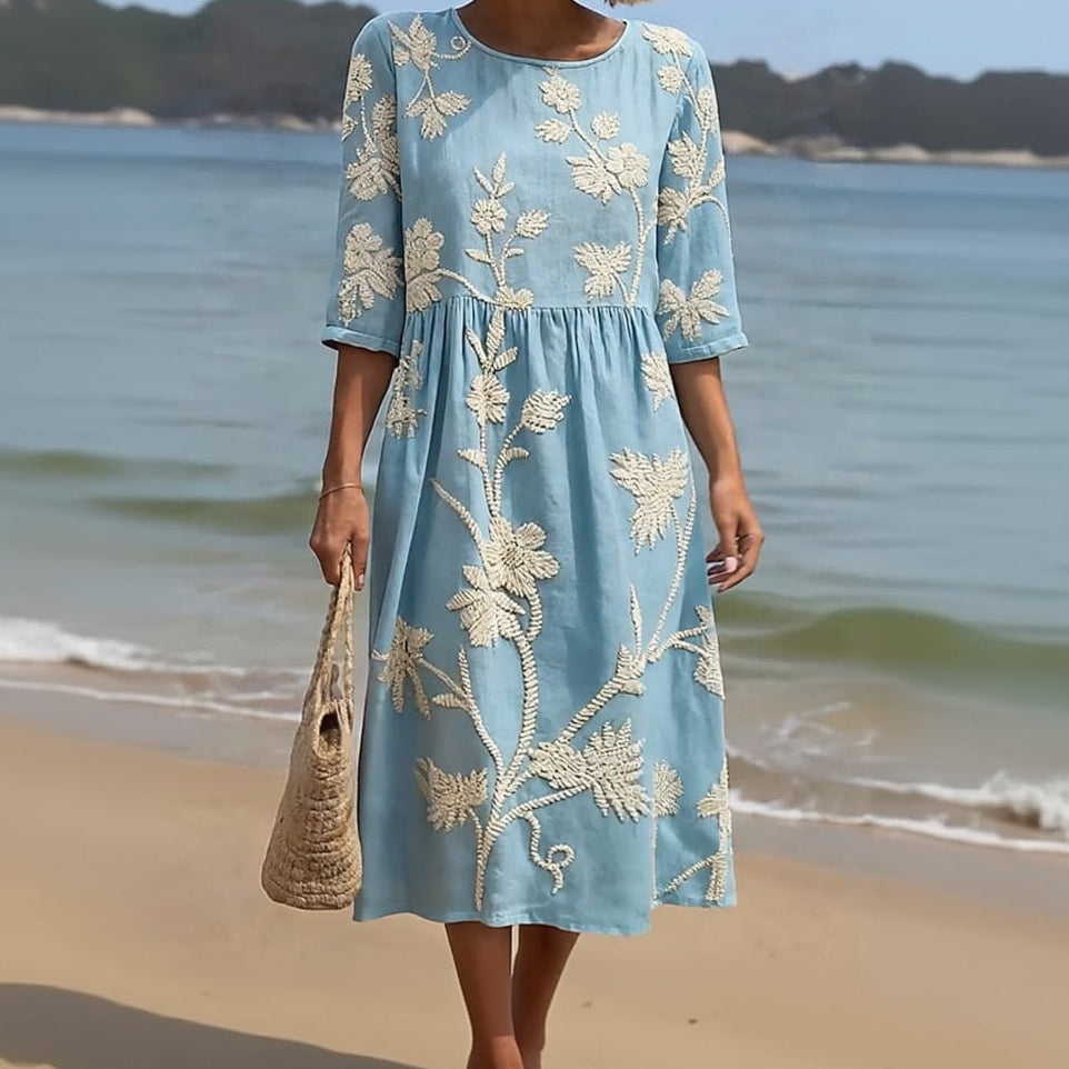 ALGHERO – Vestido de Mujer con Bordados Florales