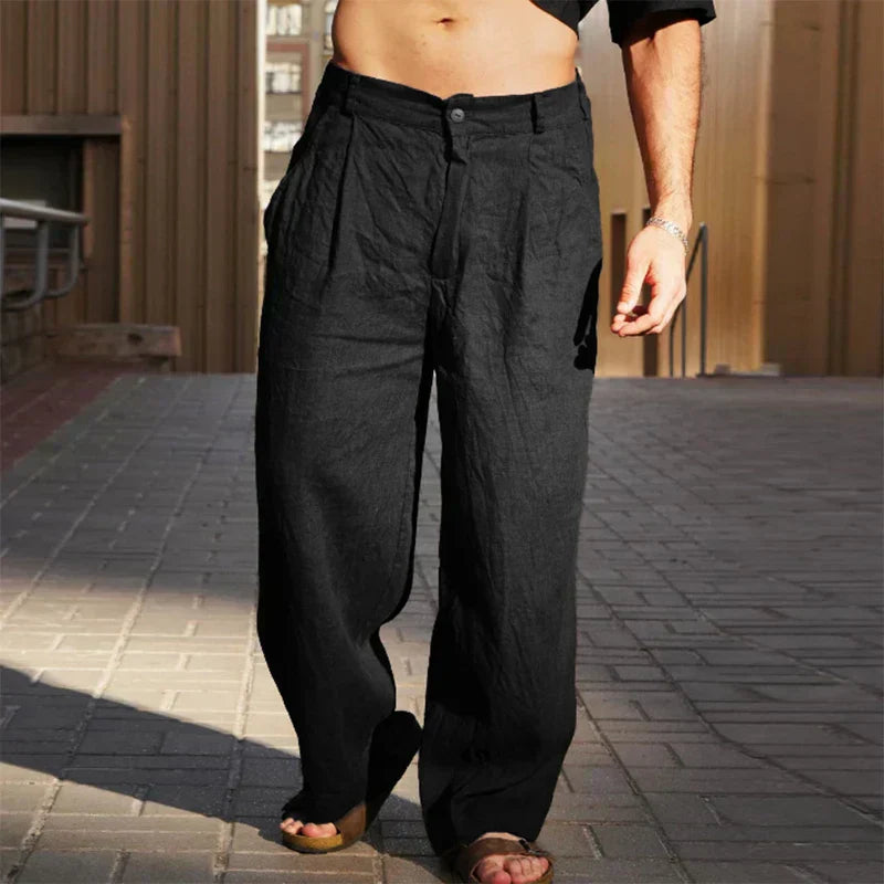 LUCIANO | Pantalón de lino ancho