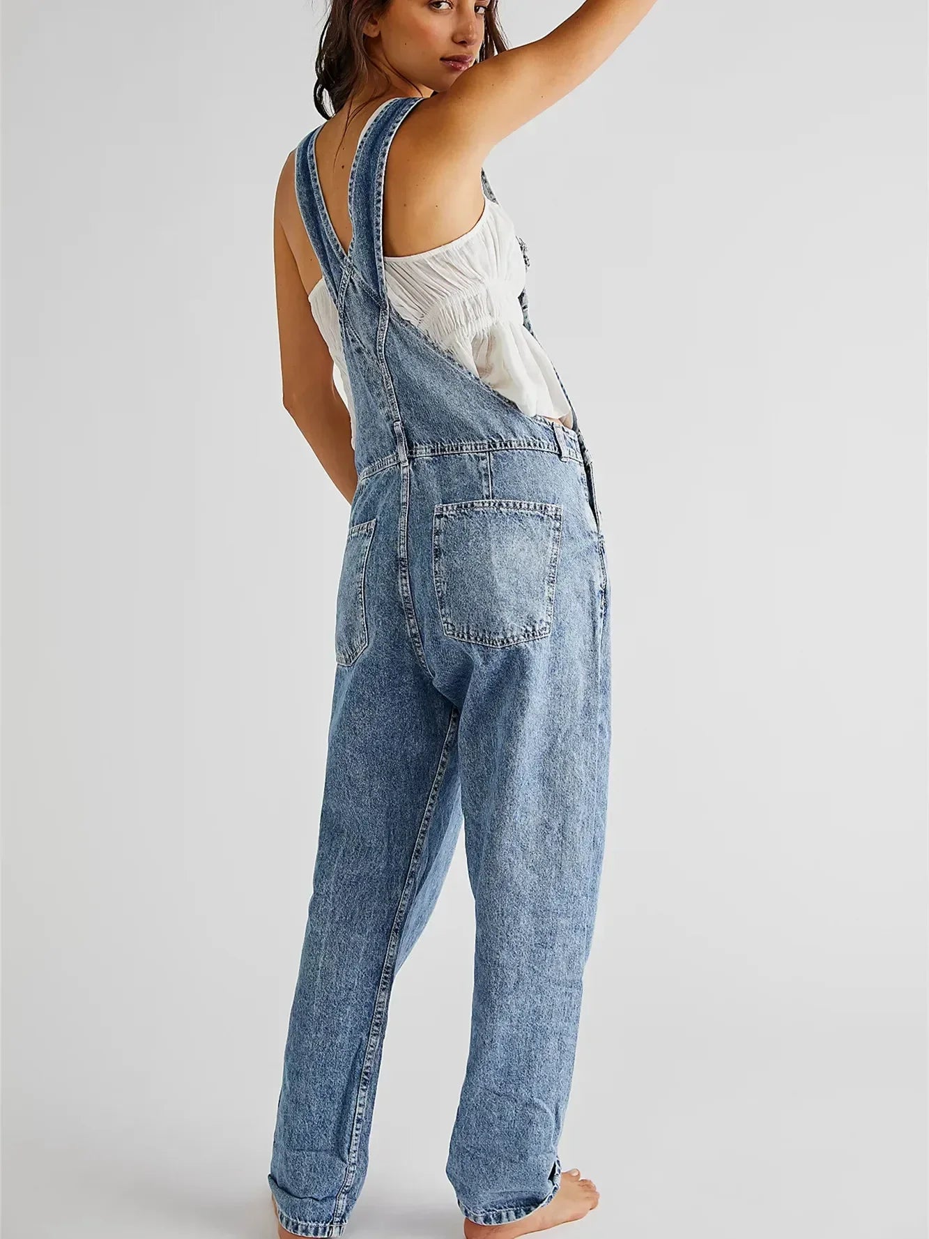 Riley | Pantalones de Tirantes Clásicos de Mezclilla