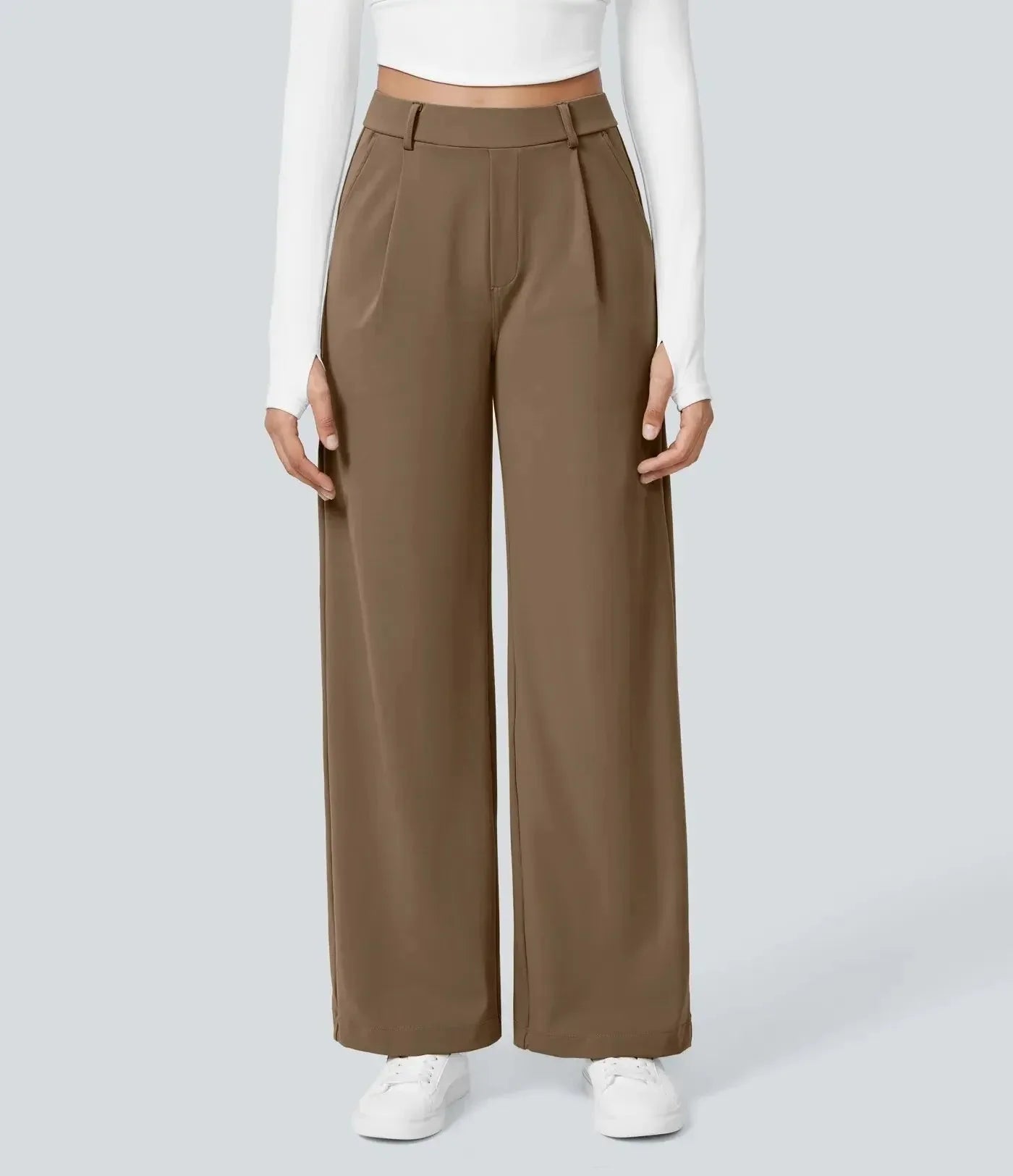 Juliana|Pantalones DayStretch de cintura alta, bolsillos y pierna recta