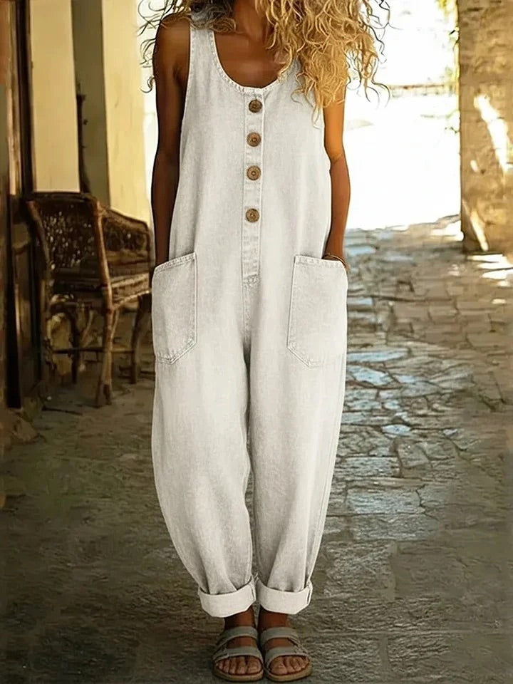 Saylor | Overoles de Denim de Algodón Lavado Vintage